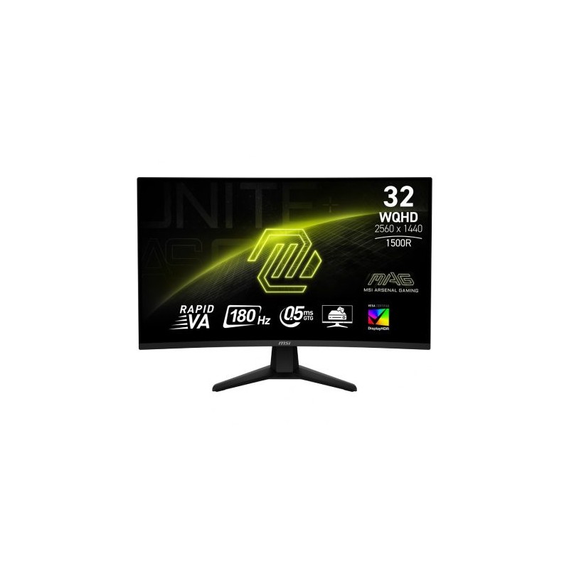MONITOR GAMER CURVO MSI MAG 32CQ6F LED 31.5?, 2560X1440 QUAD HD, 180HZ, 1500R, HDMI/DISPLAYPORT, NEGRO, MAG 32CQ6F