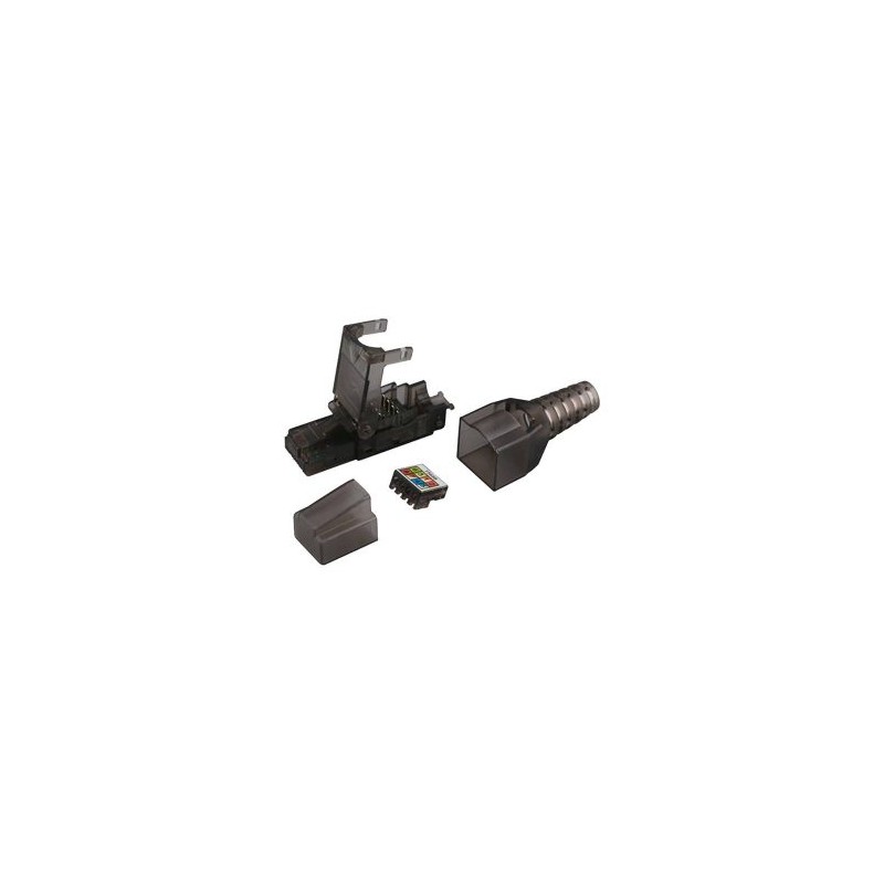 PLUG RJ45 LINKEDPRO BY EPCOM PARA CABLE UTP CATEGORÍA 6A -SIN HERRAMIENTA, PARA TERMINACIÓN EN CAMPO, LP-KJ-6A-17U