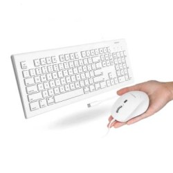 MACALLY KIT TECLADO Y MOUSE USB C 104 TECLAS DE PERFIL BAJO CON 15 ACCESOS DIRECTOS MACOS – TECLADO IMAC PLUG AND PLAY MOUSE USB