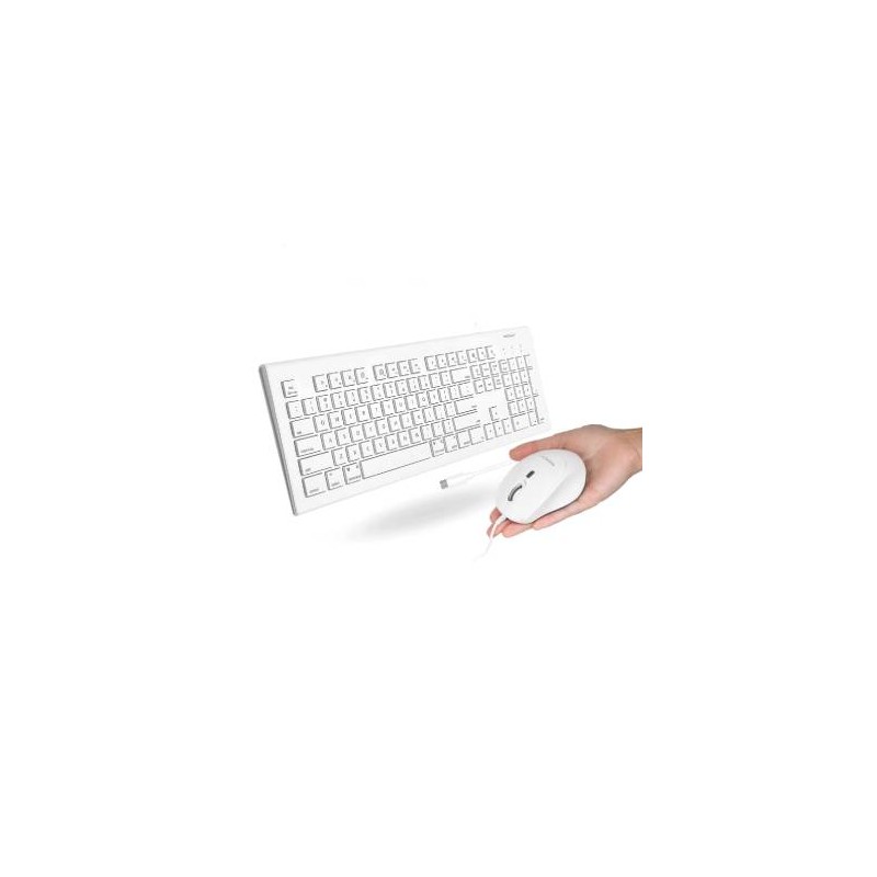 MACALLY KIT TECLADO Y MOUSE USB C 104 TECLAS DE PERFIL BAJO CON 15 ACCESOS DIRECTOS MACOS – TECLADO IMAC PLUG AND PLAY MOUSE USB