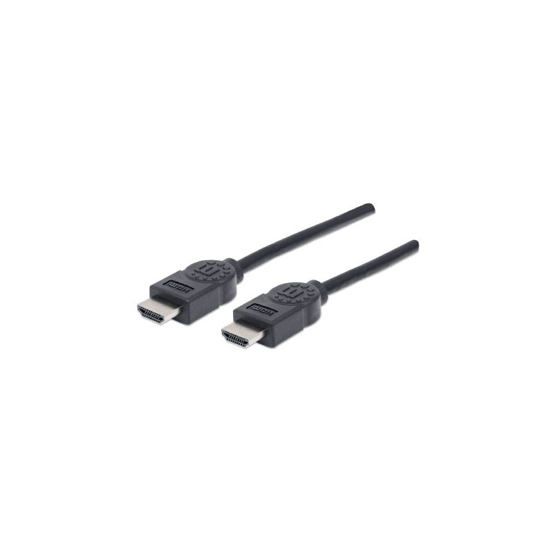CABLE HDMI MANHATTAN 1.8M 4K 3D M-M VELOCIDAD 1.4 MONITOR TV PROYECTOR
