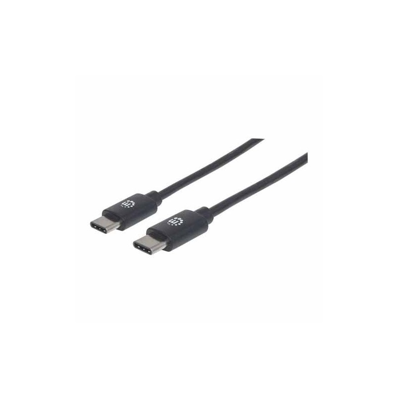 MANHATTAN CABLE USB C MACHO – USB C MACHO, 3 METROS, NEGRO, 354882