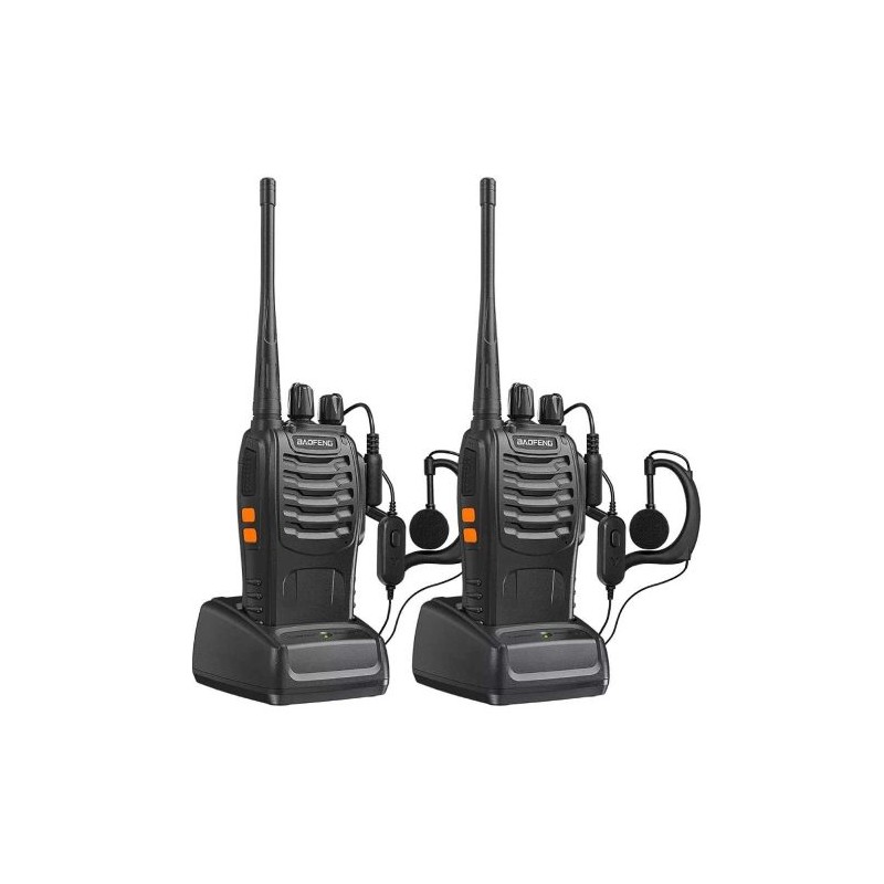 KIT 2 RADIOS BAOFENG BF-888S CON AUDÍFONO Y CABLE USB