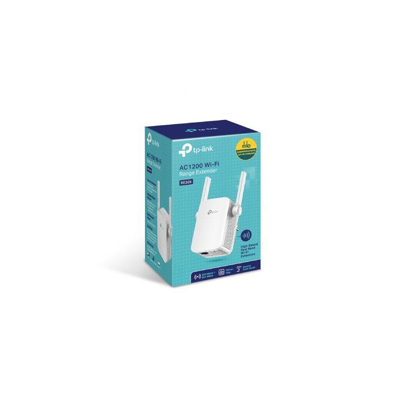 TP-LINK EXTENSOR DE RANGO DE BANDA DUAL RE305 AC1200, 1200 MBIT/S, 2.4/5GHZ, 2 ANTENAS