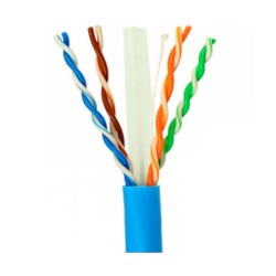 SAXXON OUTP6COP305B – BOBINA DE CABLE UTP CAT6 100% COBRE/ 305 METROS/ COLOR AZUL/ USO INTERIOR/ SOPORTA PRUEBAS DE FLUKE TEST/ 