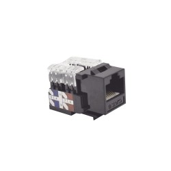CONECTOR JACK LINKEDPRO RJ-45 CAT6 CON TERMINACIÓN 110 (PUNCHDOWN) PARA FACEPLATE, NEGRO, LP-KJ-601-BK