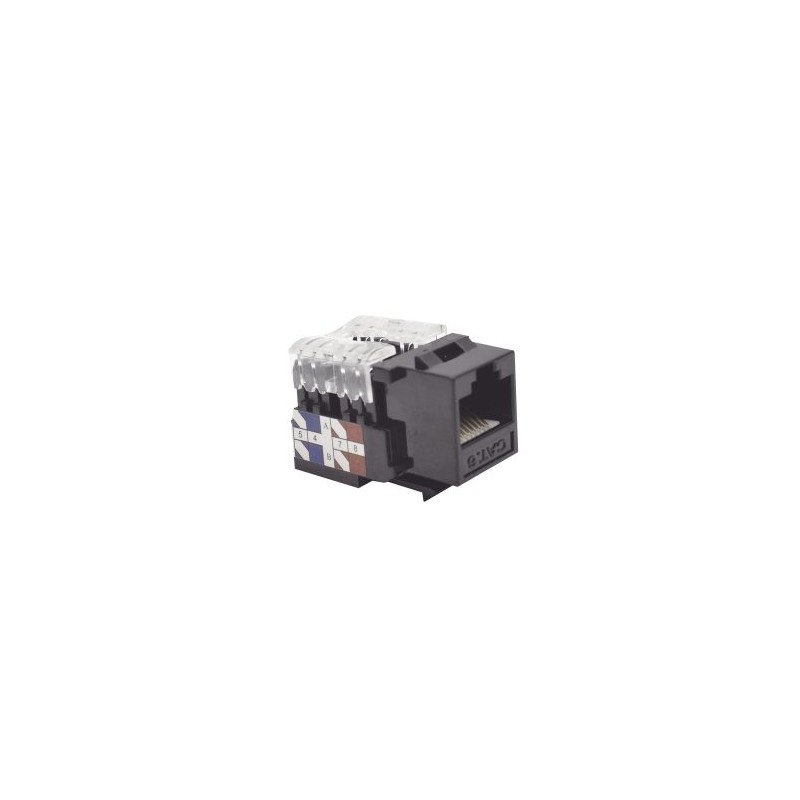 CONECTOR JACK LINKEDPRO RJ-45 CAT6 CON TERMINACIÓN 110 (PUNCHDOWN) PARA FACEPLATE, NEGRO, LP-KJ-601-BK