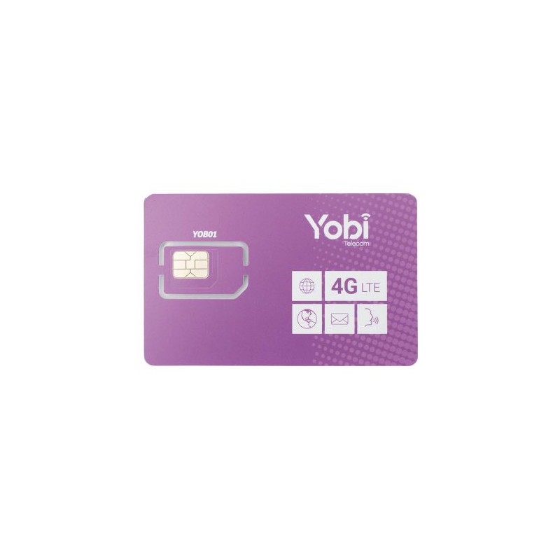 SIM YOBI PARA DISPOSITIVOS MÓVILES 3G/4G, 1GB MENSUAL POR 1 AÑO DE SERVICIO (SOLO DATOS), SIM1GBYOBI